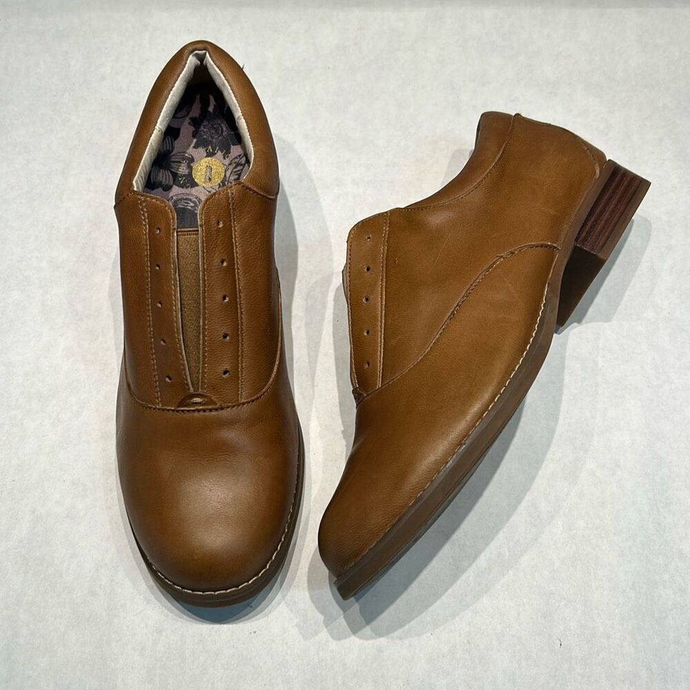Spenco Revitalign Bella Women's Dress Shoe Brown Leather Sz 11 Slip On Orthotic